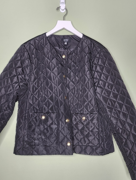 Jones New York Jackets & Blazers - Jones New York Diamond Quilted Black Lightweight Women's Jacket Classic Fall S